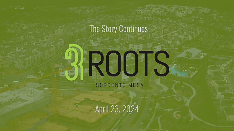 Construction updates on 3Roots communities in Sorrento Mesa